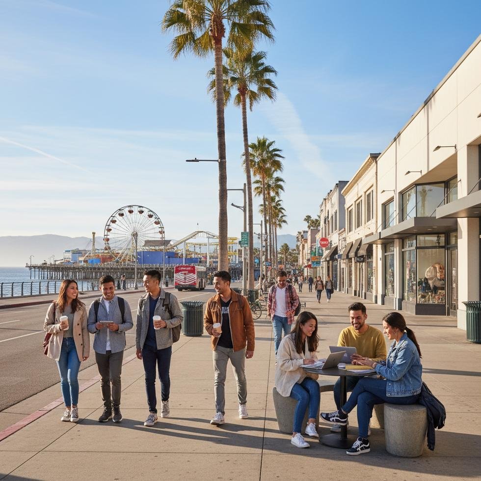 Santa Monica Amerika dil okulları fiyatları